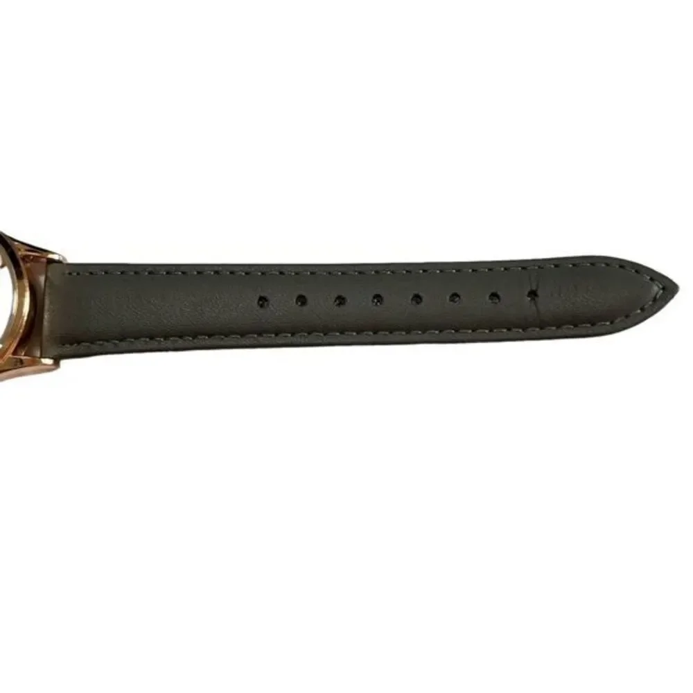 Monroé Women's Watches SOLÉROSE -‎ CHARCOAL LEATHER -Water Resistant - 9 in